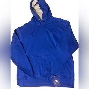 Champion Men's Authentic Athleticwear Hoodie Royal Blue Grey L